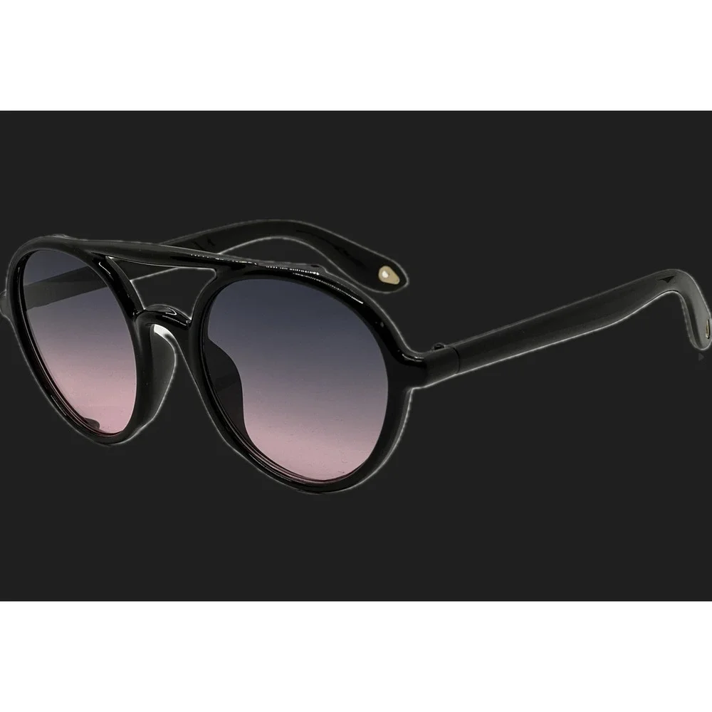 Sunglasses Round Frame Gradient Lens Fashion Shades Men Light Weight Lenes Gafas